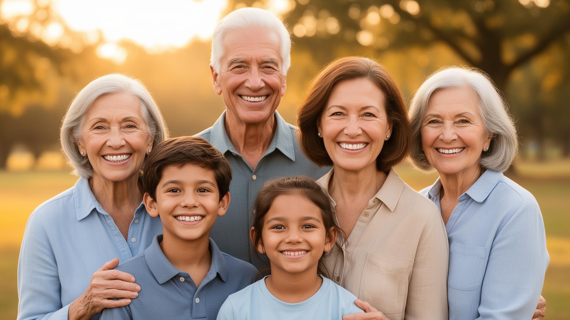 Multi-generational family smiling in Greeneville, TN